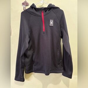 Spyder Black women’s 1/4 zip Hoodie